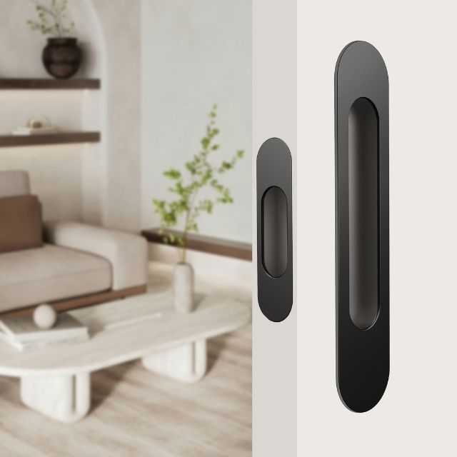 Nidus Mardeco radius flush pull set incl end pull Matte Black