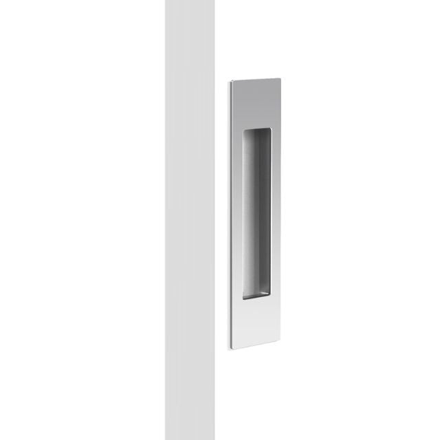Nidus Mardeco rectangular flush pull (each) Polished Chrome