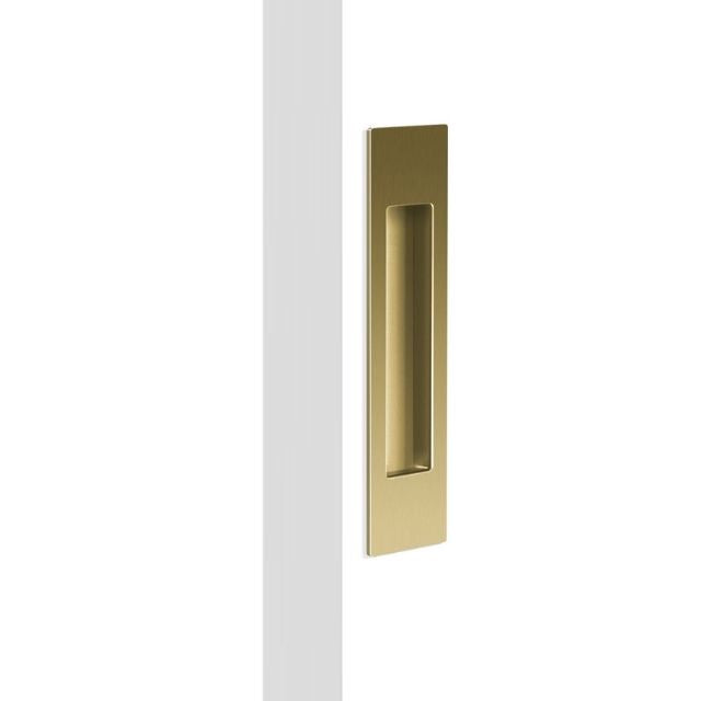 Nidus Mardeco rectangular flush pull (each) Satin Brass