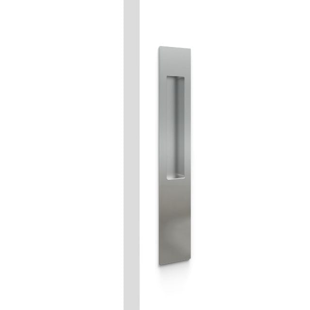 Nidus Mardeco rectangular flush pull (long plate 257mm) Polished Chrome (sold as EACH)