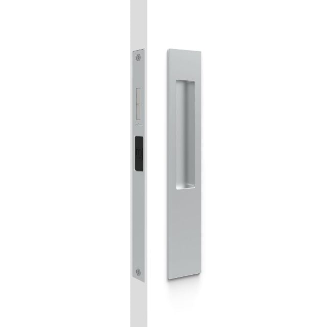 Nidus Mardeco rectangular flush pull (long plate 257mm) Satin Chrome (sold as EACH)