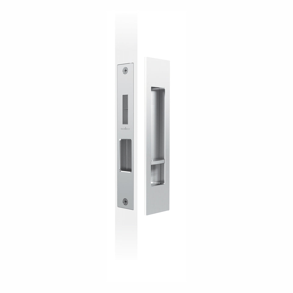 Nidus Mardeco Cavity Sliding Door Privacy Set Brushed Satin Chrome