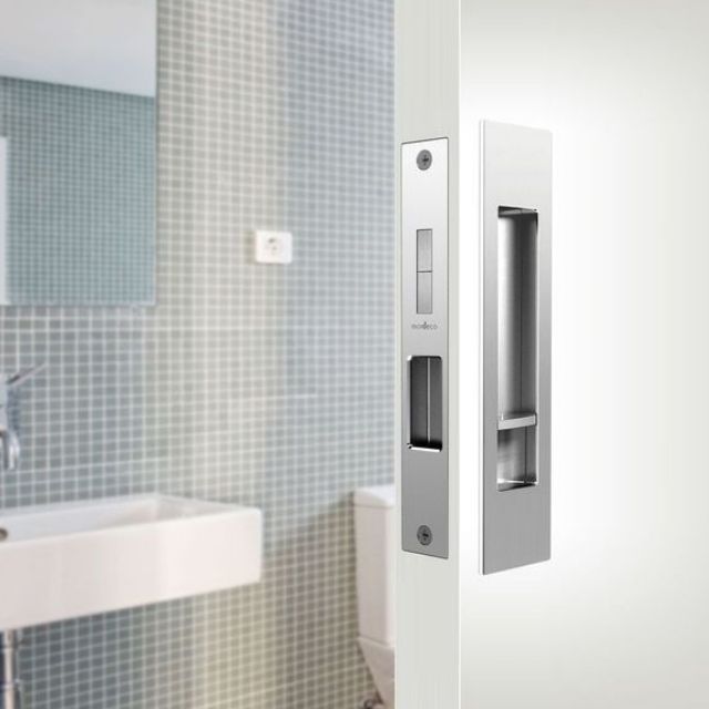 Nidus Mardeco Cavity Sliding Door Privacy Set Polished Chrome
