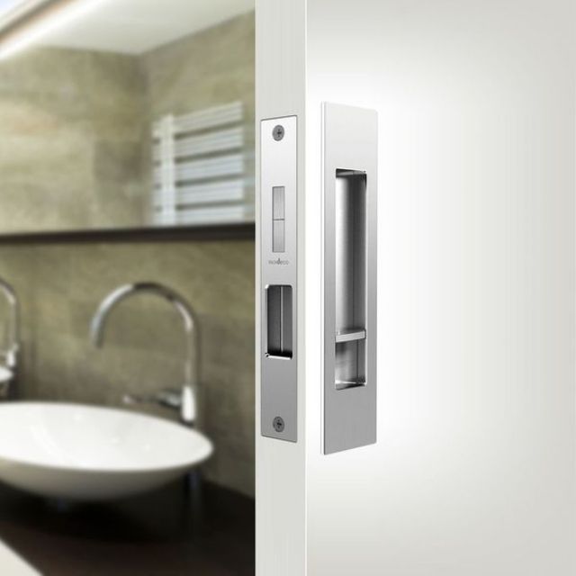 Nidus Mardeco Cavity Sliding Door Privacy Set Polished Chrome