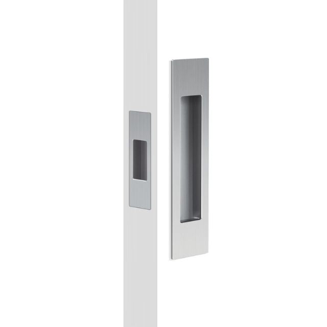 Nidus Mardeco rectangular flush pull set incl end pull Brushed Satin Chrome