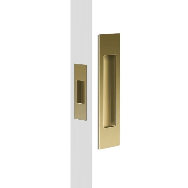Nidus Mardeco rectangular flush pull set incl end pull Satin Brass