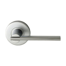 Nidus Mediterranean Metro Privacy Door Handle Set Satin Chrome CMS-MET-PRI-SC-V - The Blue Space