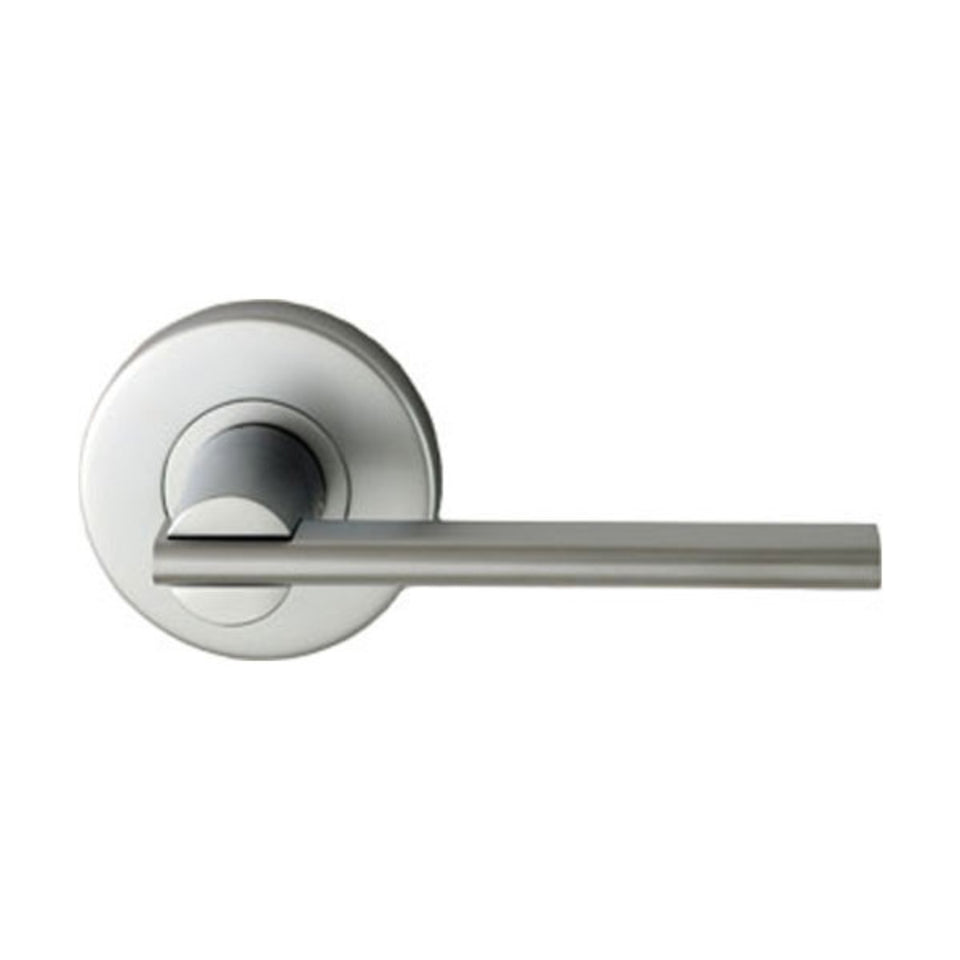 Nidus Mediterranean Metro Privacy Door Handle Set Satin Chrome