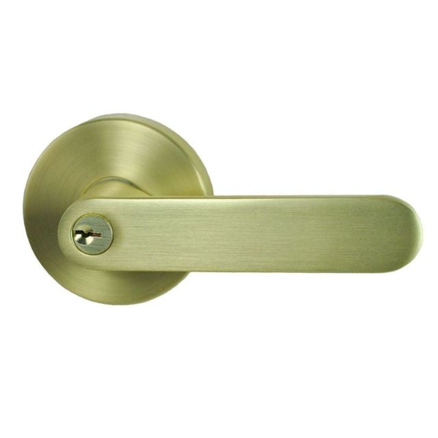 Nidus Spring Entrance Key In Lever Set Satin Brass