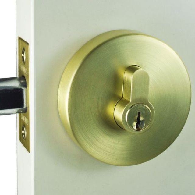 Lifestyle Nidus Spring Eurobolt Double Cylinder Satin Brass P-S-EB-SB-V - The Blue Space