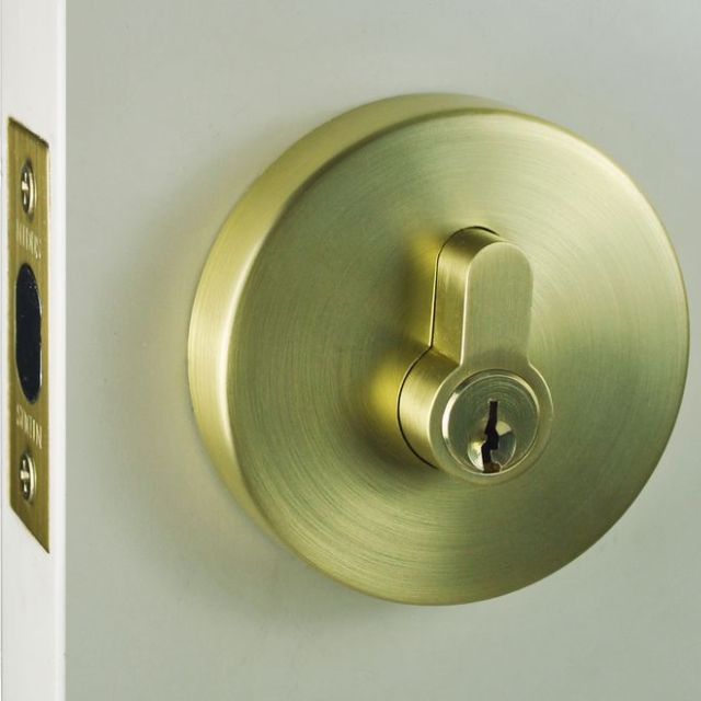 Lifestyle Nidus Spring Eurobolt Double Cylinder Satin Brass P-S-EB-SB-V - The Blue Space