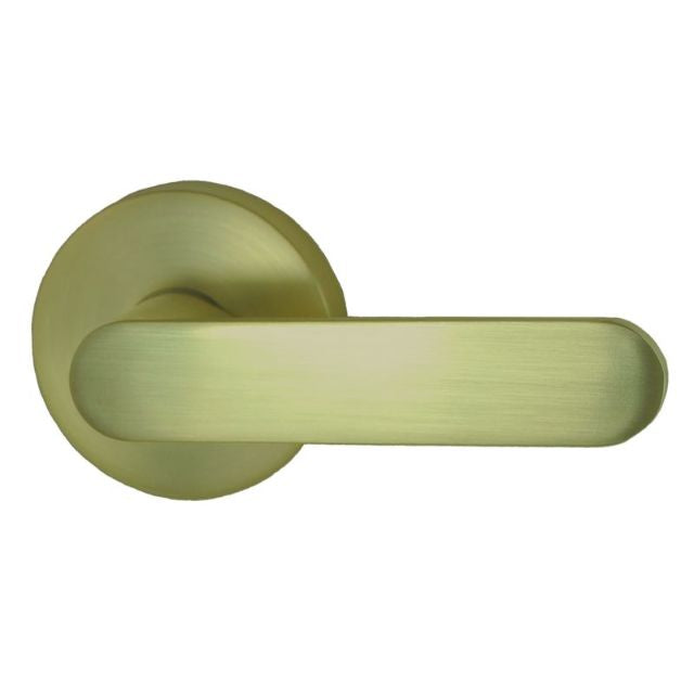 Nidus Spring Passage Lever Set With Latch Satin Brass P-S-PAS-SB-V - The Blue Space