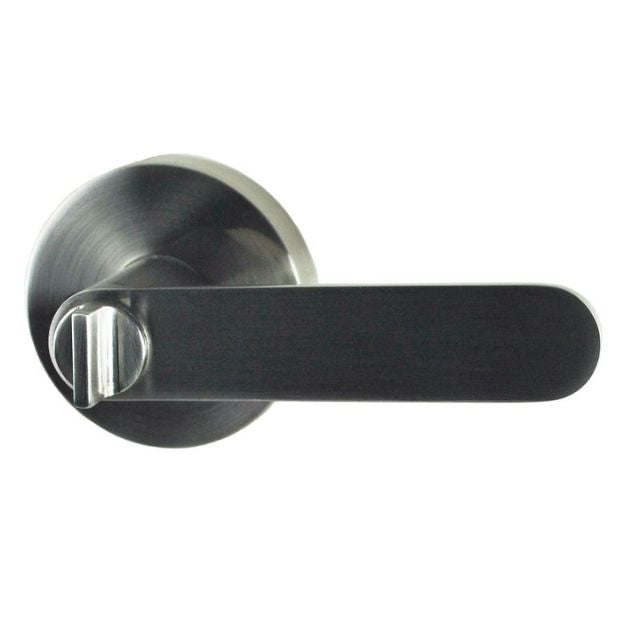 Nidus Spring Privacy Lever Set With Latch Brushed Nickel