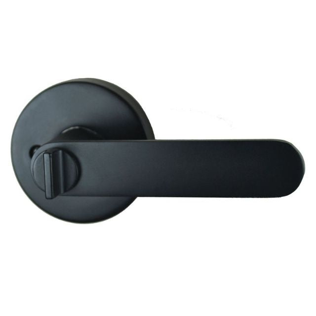 Nidus Spring Privacy Lever Set With Latch Matte Black