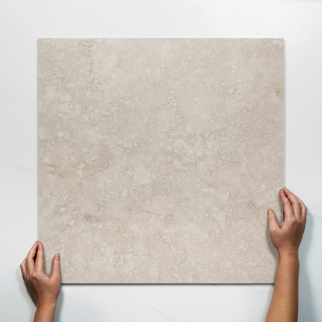 Single with Hand Nimbus Taupe Matte Porcelain Tile P4 600 x 600mm BARITA4 - The Blue Space