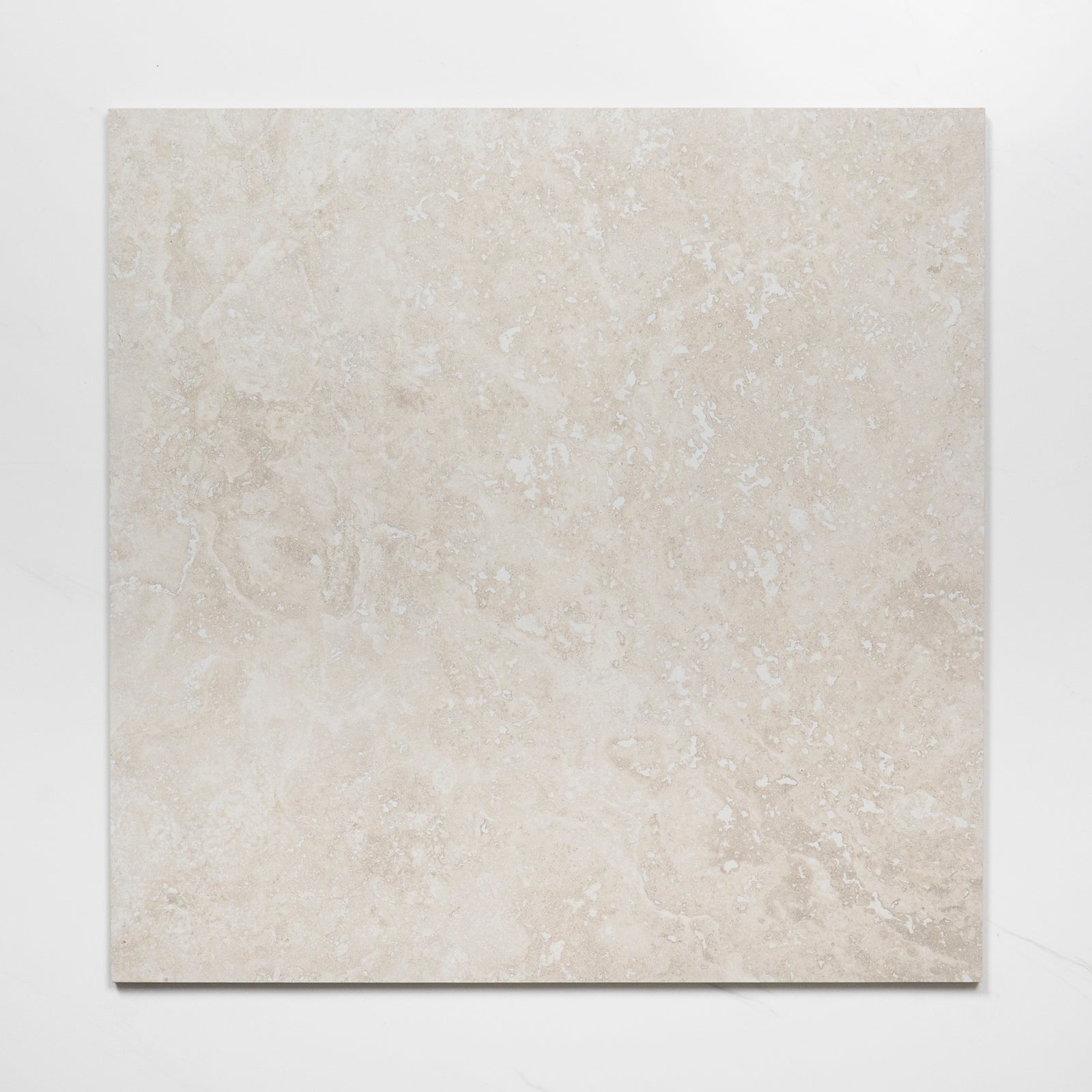 Single no Hand Nimbus White Matte Porcelain Tile P4 600 x 600mm BARIBIA4 - The Blue Space