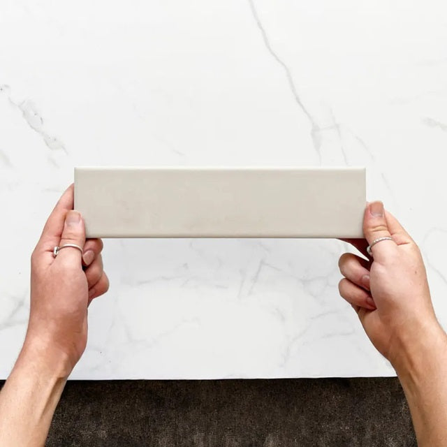 Off White Bella Subway Tile Gloss 65 x 265 x 7mm Ceramic