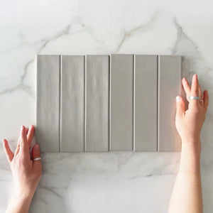 Off White Bella Subway Tile Textured Matte 65 x 265 x 7mm Ceramic