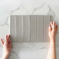Off White Bella Subway Tile Gloss 65 x 265 x 7mm Ceramic