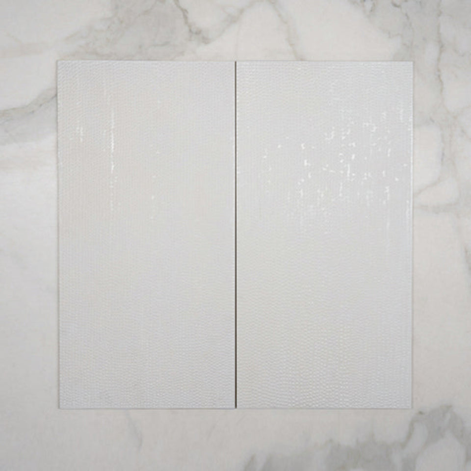Off White Olivia Decor Tile 300 x 600 x 10mm Italian Porcelain