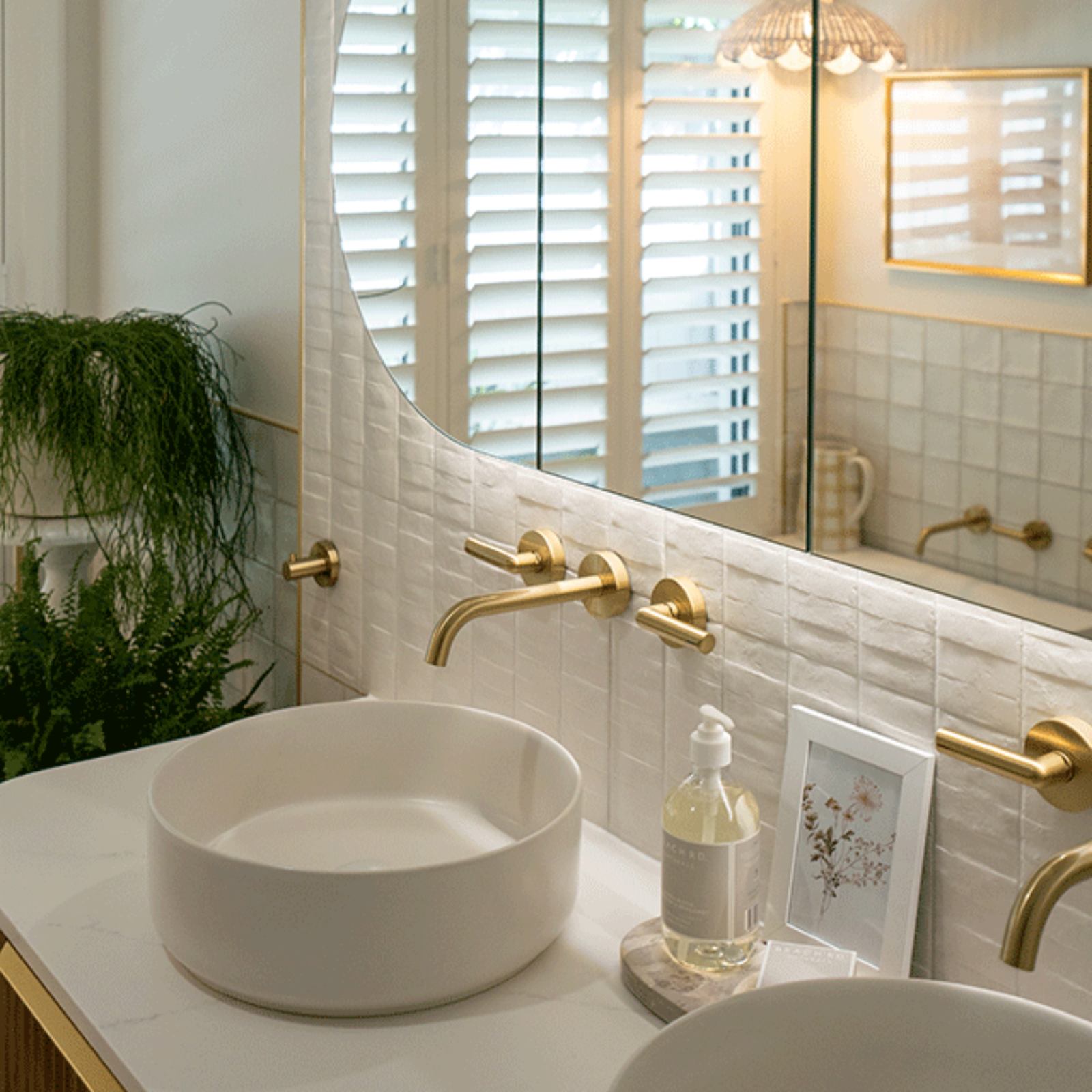 Lifestyle 07 Off White Olivia Feature Subway Matte 75 x 300mm Porcelain  - The Blue Space