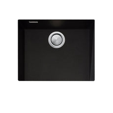 Oliveri Santorini Large Bowl Undermount Sink - Black with Overflow ST-BL1550UOF - The Blue Space