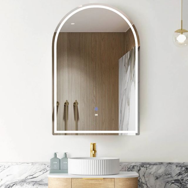 Otti Archie LED Shaving Cabinet Natural Oak LED-ARSV9060N-VP | The Blue Space