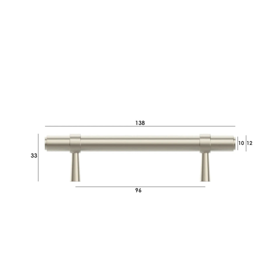 Otti Astor 138mm Pull Handle Brushed Nickel