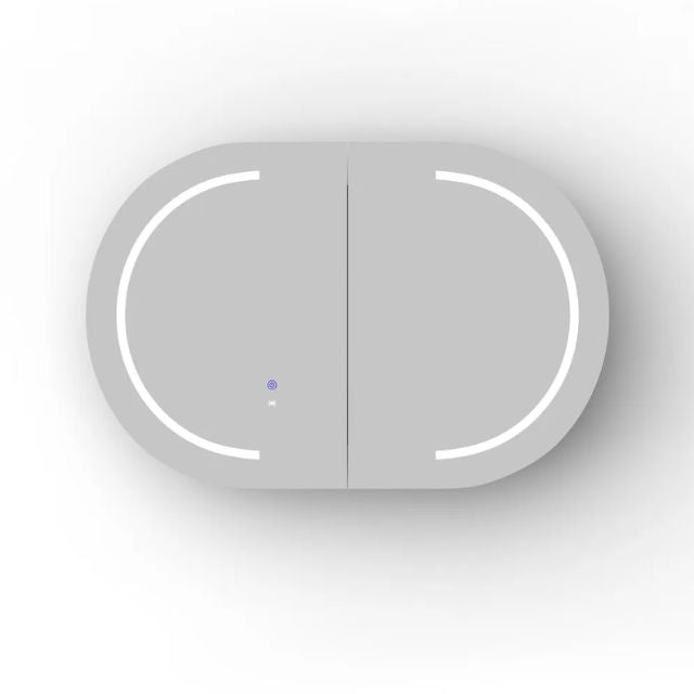 Otti Bondi 900 LED Shaving Cabinet Black Oak with 6000K Colour Temperature LED-BOSV9060B-VP | The Blue Space