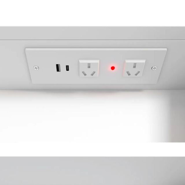 Otti Bondi 900 LED Shaving Cabinet Matte White Include White Powerpoint LED-BOSV9060W-VP | The Blue Space