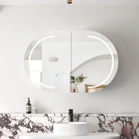 Otti Bondi 900 LED Shaving Cabinet Natural Oak LED-BOSV9060N-VP | The Blue Space