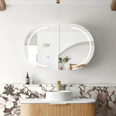 Otti Bondi LED Shaving Cabinet Premium Edition - Woodland Oak LED-BOSV9060WL-VP - The Blue Space