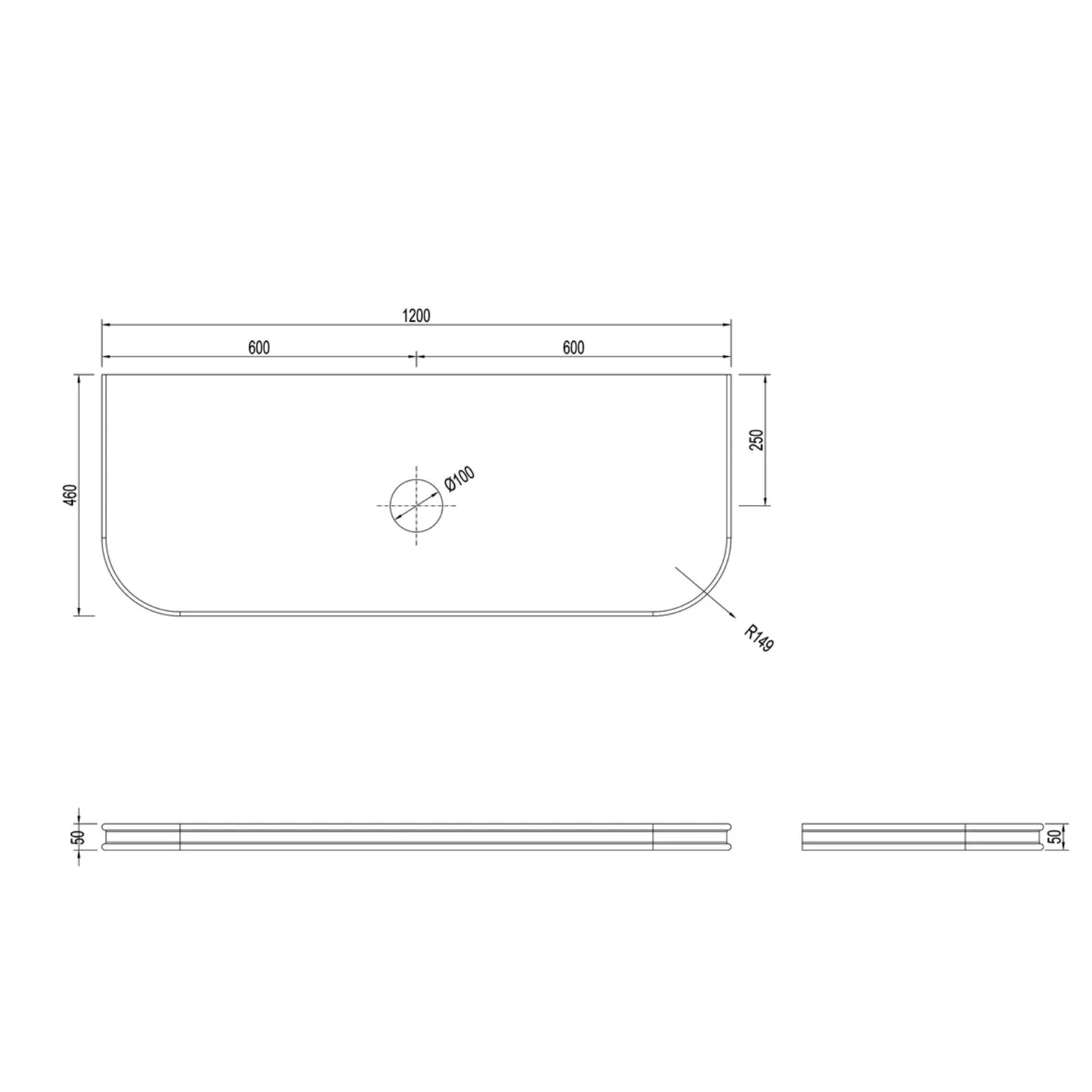 Sand Dune Top Otti Bondi Wall Hung Curve Vanity - Natural Oak BO1200NST-SD - The Blue Space