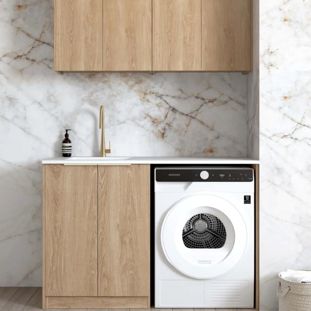 Otti Byron 1305mm Laundry Set B - Natural Oak  | The Blue Space