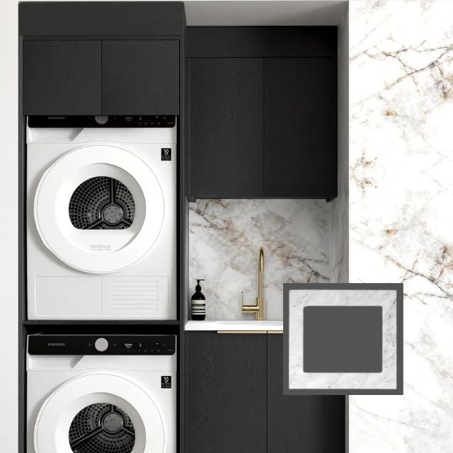 Otti Byron 1305mm Laundry Set C - Black Oak