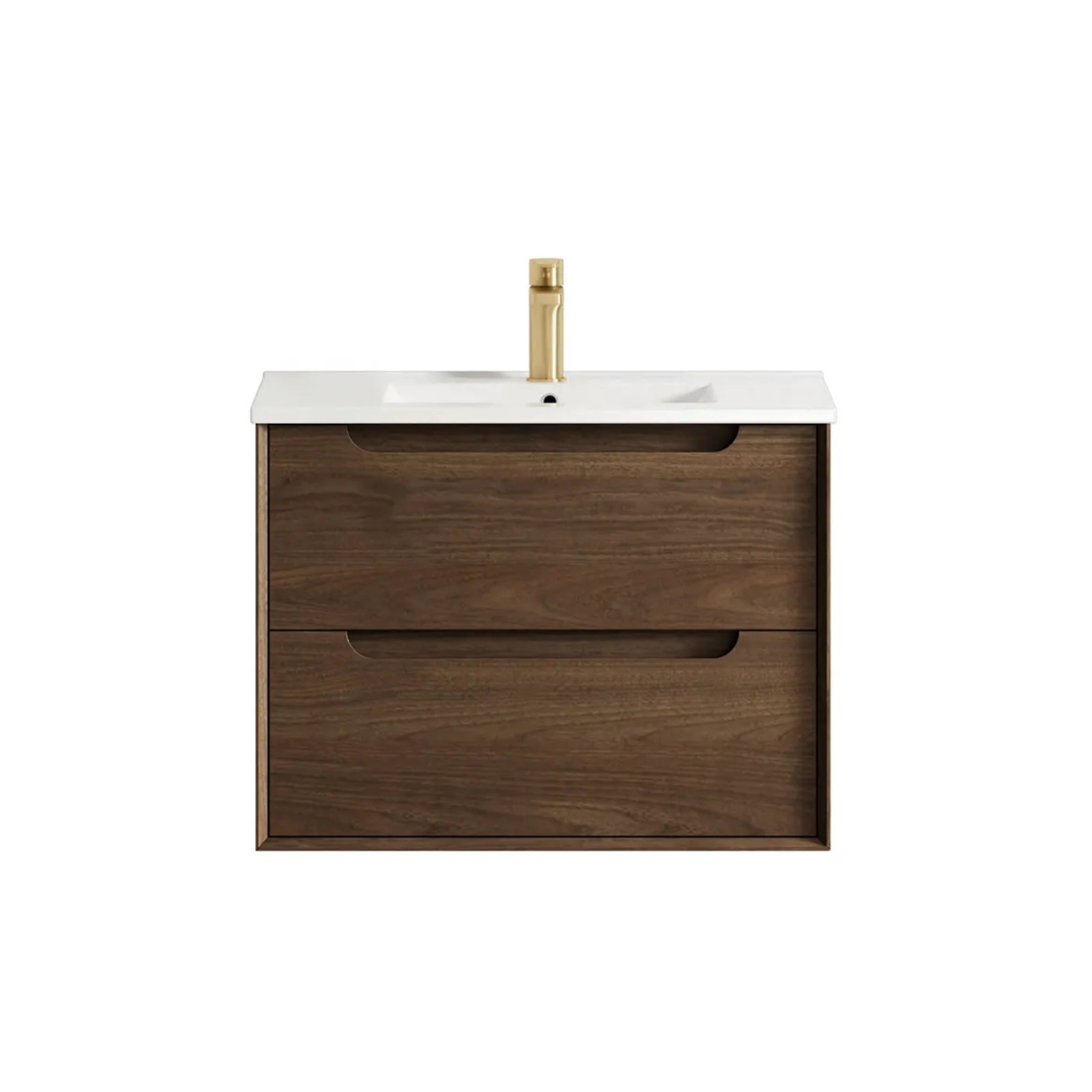 Otti Byron Sable Walnut Wall Hung Vanity with Ceramic Top BY750SWCT - The Blue Space