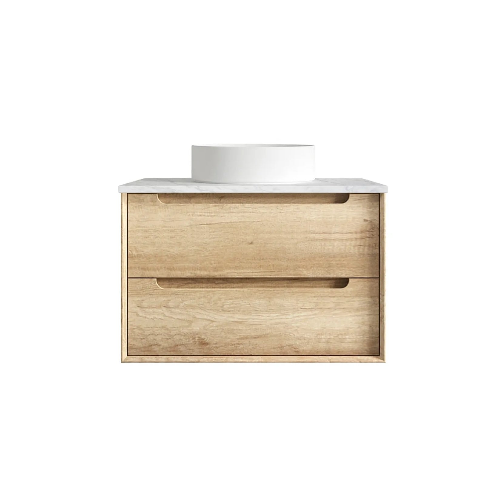 Otti Byron Wall Hung Vanity With Stone Top for Above Counter Basin BY750NSTUD-CA-KIT - The Blue Space