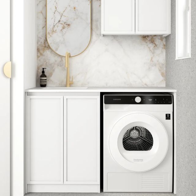 Otti Hampshire 1305mm Laundry Set A - White  | The Blue Space