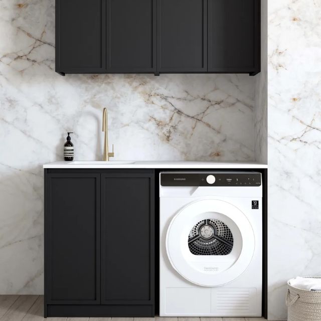 Otti Hampshire 1305mm Laundry Set B - Black  | The Blue Space