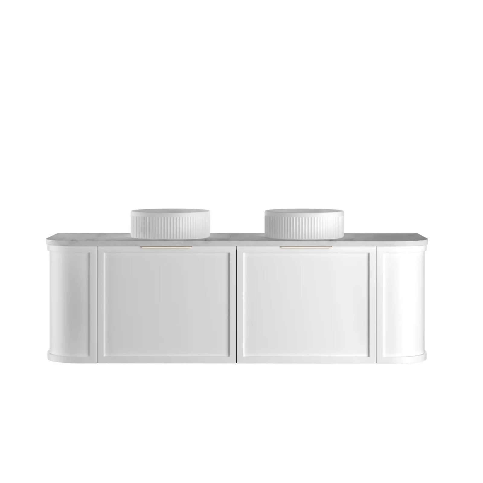 Otti Hampshire Wall Hung Curve Vanity - White BOH1500WST-NCA-KIT - The Blue Space