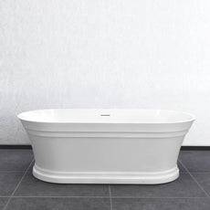 Otti Hampton 1700x800x560 Gloss White Bathtub With Overflow OCBT-1700-OF - The Blue Space