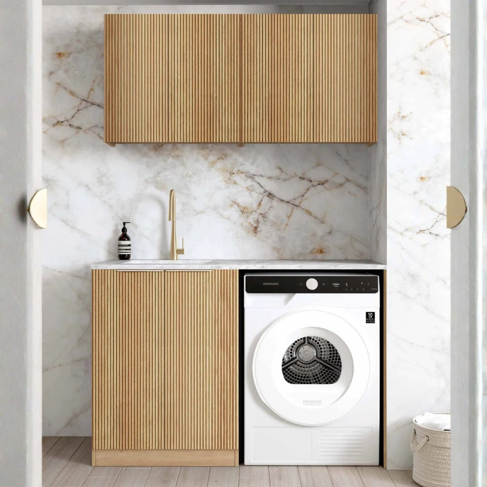 Otti Havana 1305mm Fluted Laundry Set B - Woodland Oak