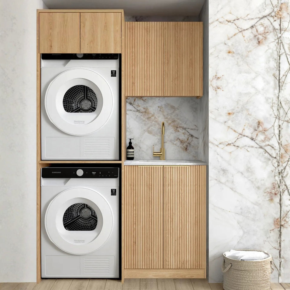 Otti Havana 1305mm Fluted Laundry Set C - Woodland Oak