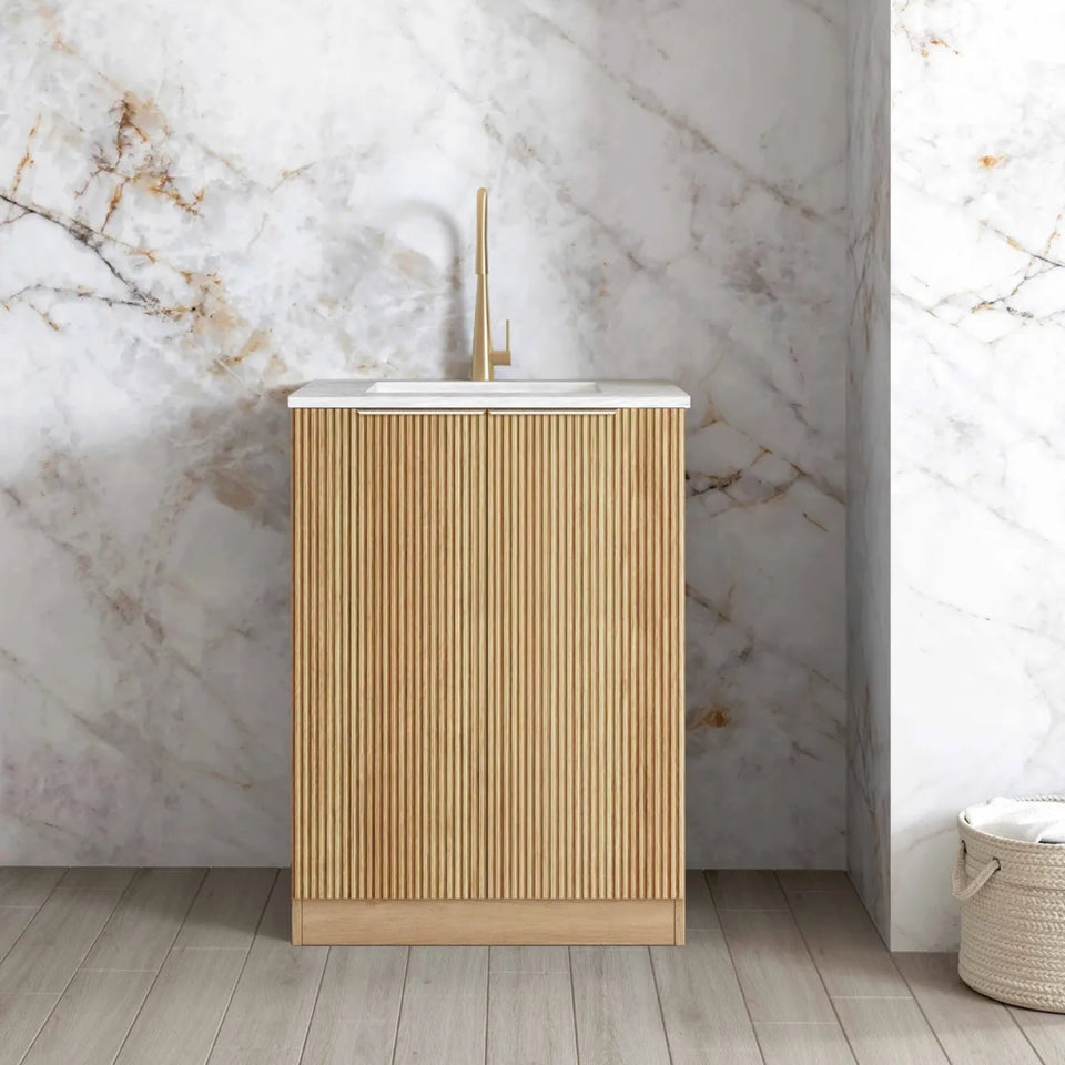 Otti Havana 650mm Fluted Mini Laundry - Woodland Oak