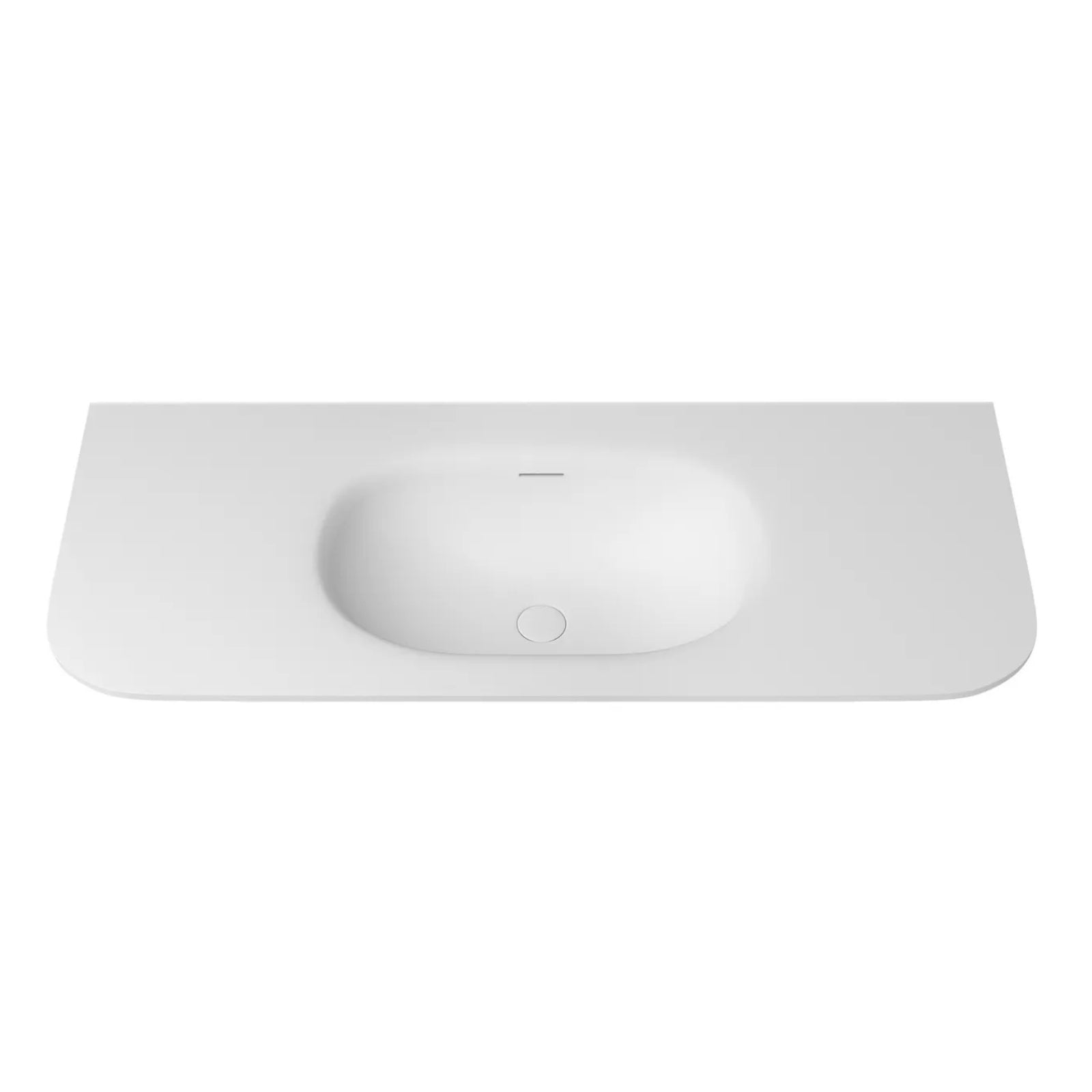 Benchtop Otti Havana Fluted Curved Sable Walnut Wall Hung Vanity with Chloe Silk Top HA1200SWMT-CS - The Blue Space