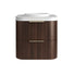Otti Havana Fluted Curved Sable Walnut Wall Hung Vanity with Moulded Top HA600SWMT-RB - The Blue Space