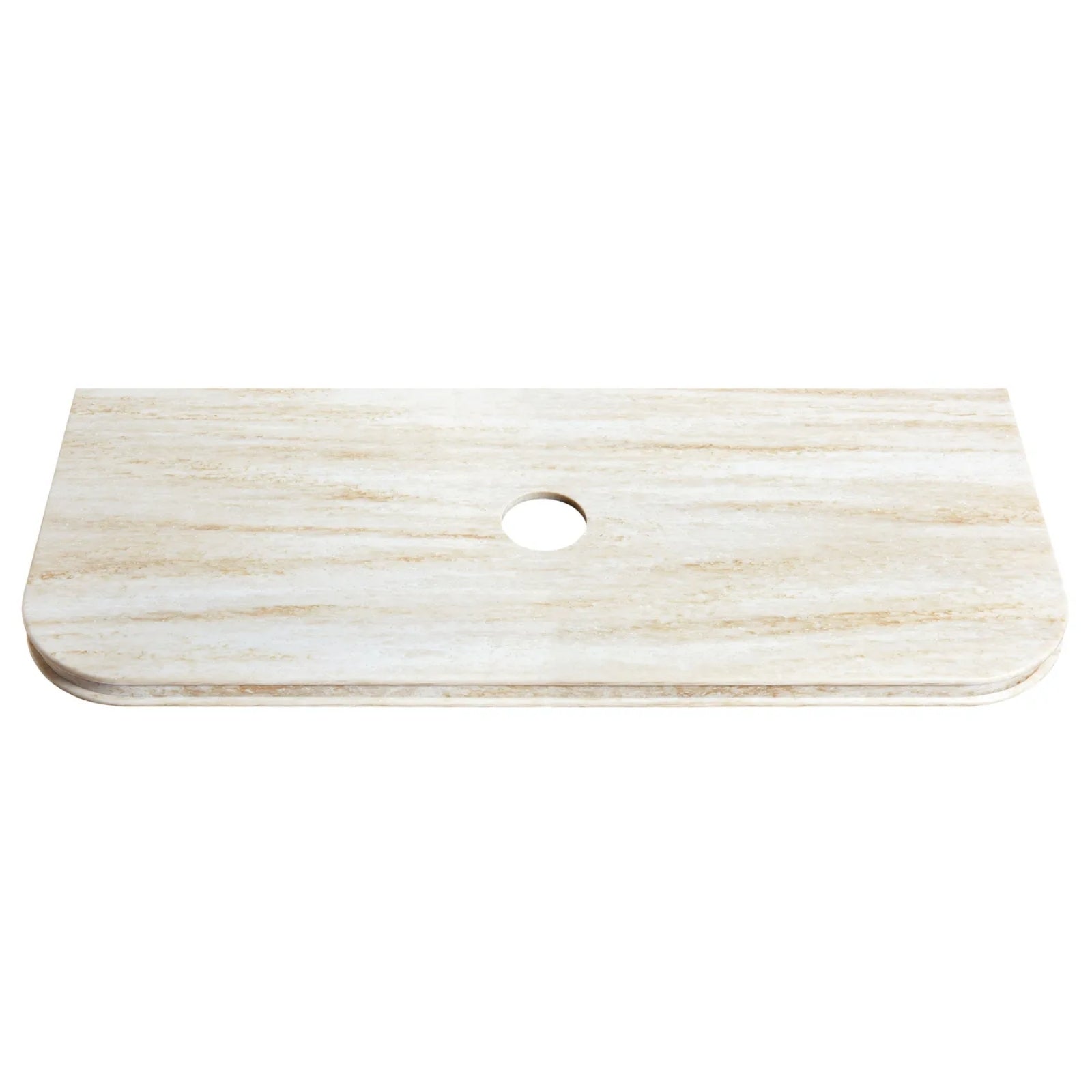 Angle Benchtop Otti Havana Fluted Curved Sable Walnut Wall Hung Vanity with Stone Top HA1200SWST-SD - The Blue Space