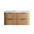 Otti Havana Fluted Curved Wall Hung Vanity with Moulded Top - Woodland Oak HAW1200LMT-RB - The Blue Space