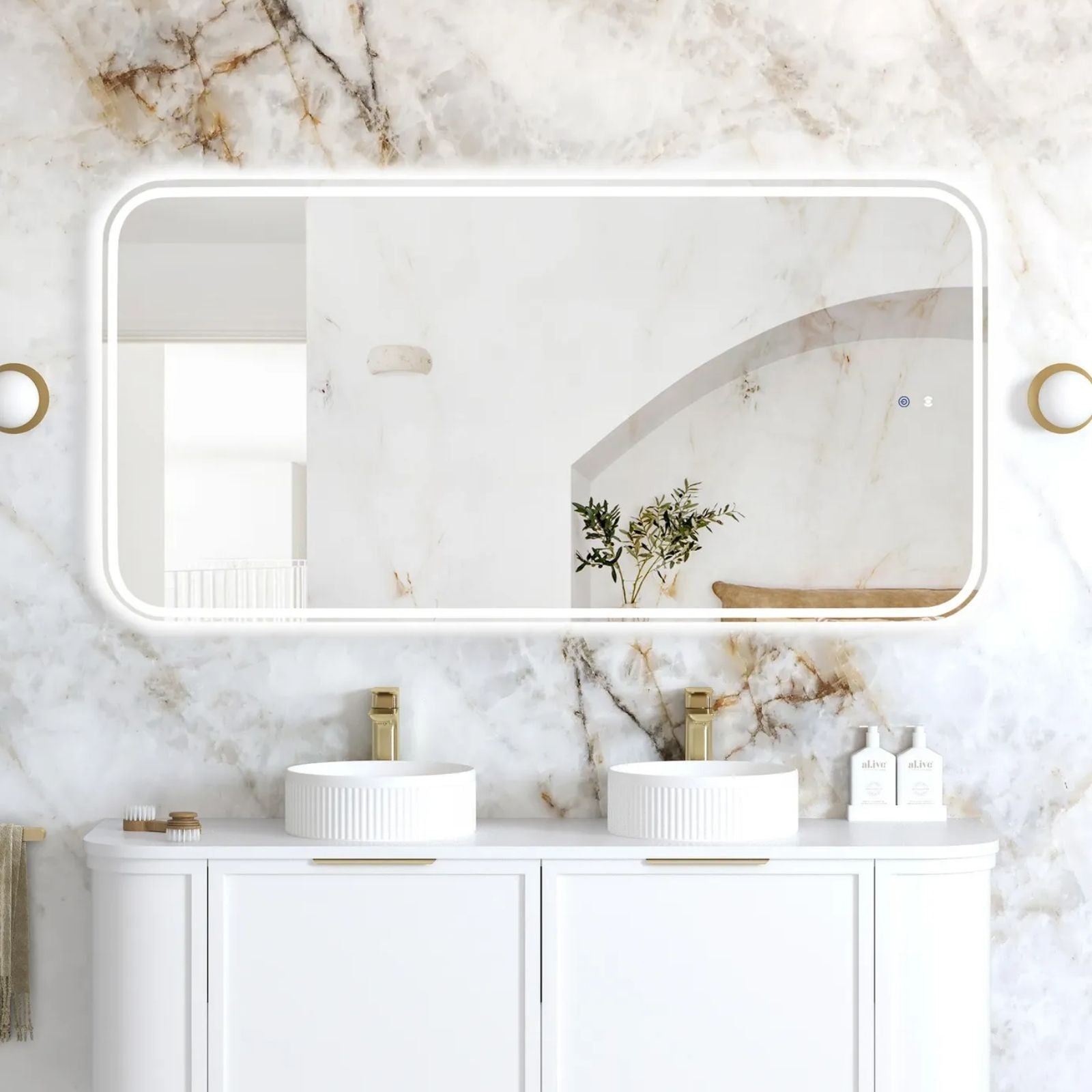 Otti LED Newport 1500mm x 750mm Frameless Mirror LED-SQ1575 - The Blue Space