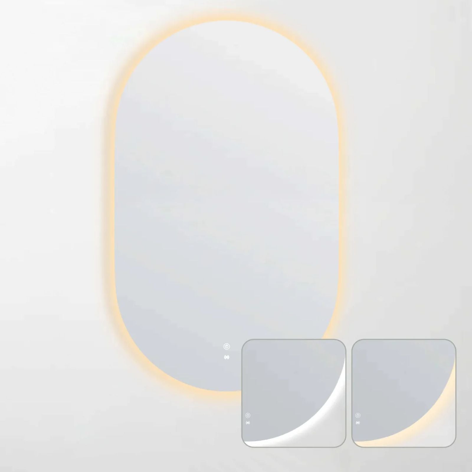 Otti LED Noosa 1200mm x 750mm Frameless Tuffi Mirror LED Lighting Zoom LED-OV1275 | The Blue Space